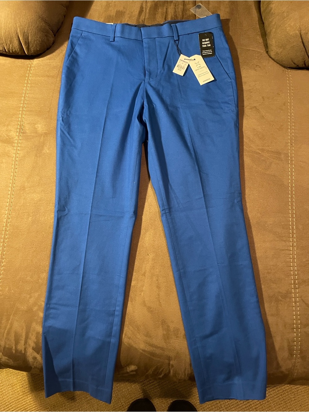 Express 4 way hyper stretch Men's Dress Pants in Royal Blue 31x32